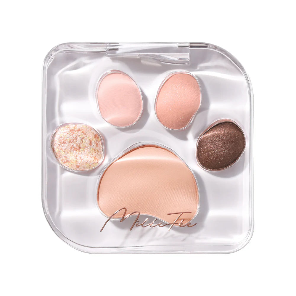 日本MilleFee｜可愛貓肉球五色眼影盤