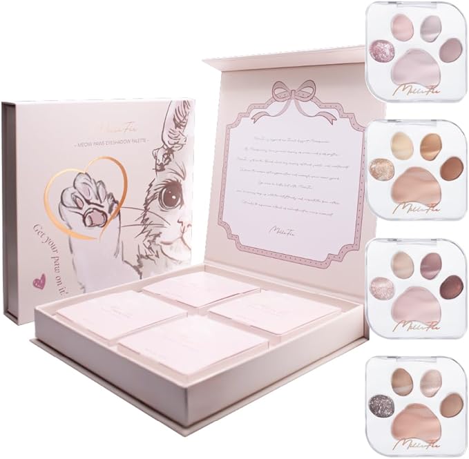 日本MilleFee｜可愛貓肉球五色眼影盤