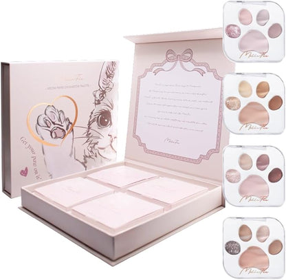 日本MilleFee｜可愛貓肉球五色眼影盤