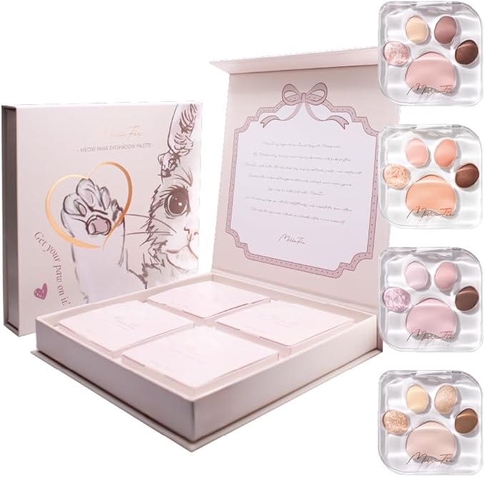 日本MilleFee｜可愛貓肉球五色眼影盤