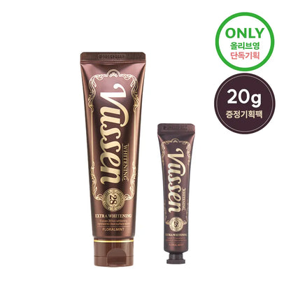韓國Vussen | 28強效美白牙膏 | 去咖啡漬 | 美白牙齒｜80g (附送20g)