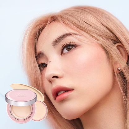 韓國3CE｜透亮無瑕氣墊粉底｜SPF 40 PA+++｜附補充裝 [1+1]