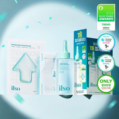 韓國 ilso｜黑頭粉刺導出液 150ml＋化妝棉 40片裝＋毛孔緊緻面膜 1塊 [1+2]