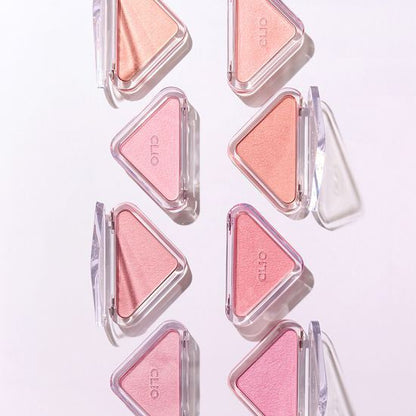 韓國CLIO｜Essential Blush Tap 單色三角胭脂（9色）