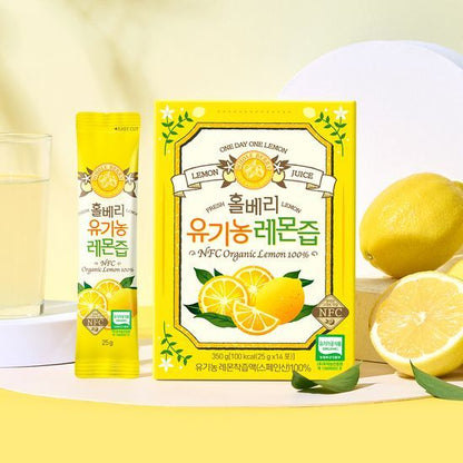 韓國WHOLE BERRY｜有機檸檬汁｜維他命C美白｜25g*14包*2盒