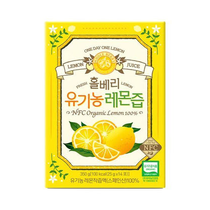 韓國WHOLE BERRY｜有機檸檬汁｜維他命C美白｜25g*14包*2盒