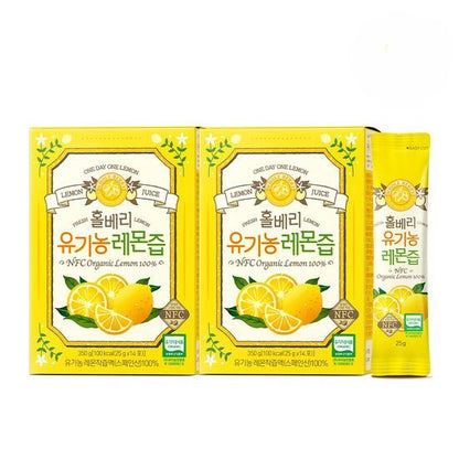 韓國WHOLE BERRY｜有機檸檬汁｜維他命C美白｜25g*14包*2盒