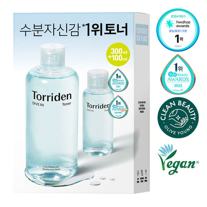 韓國Torriden｜低分子透明質酸清爽保濕爽膚水｜300ml（附送100ml)