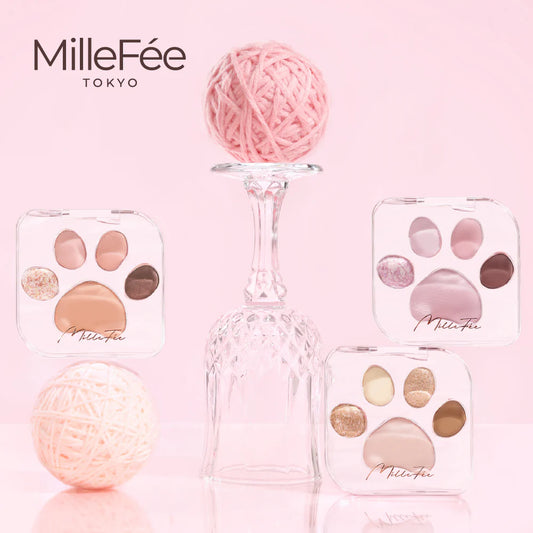 日本MilleFee｜可愛貓肉球五色眼影盤