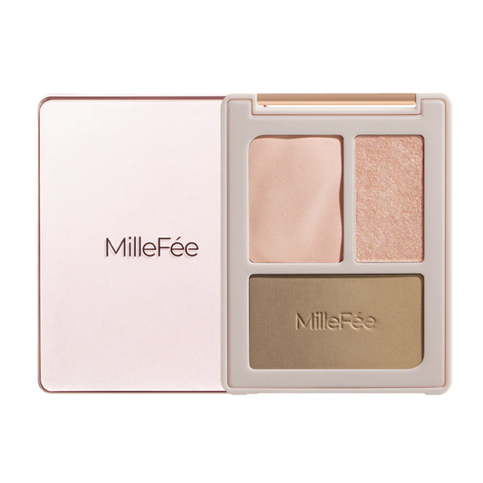 日本MilleFee｜Perfect Contour 3色提亮陰影調色盤
