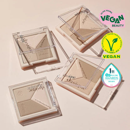 韓國Dasique｜自然輪廓3色修容盤