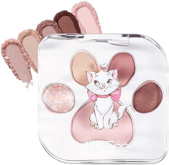 日本MilleFee｜可愛貓肉球五色眼影盤